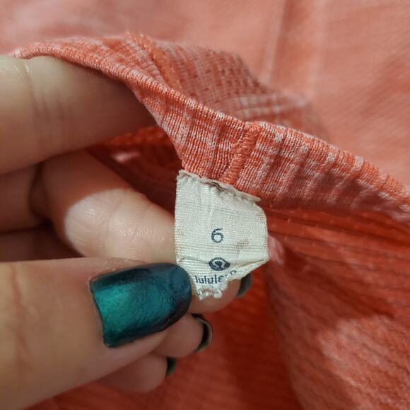 Lululemon Run Swiftly Tech Long Sleeve Crew Top Womens 6 Space Dye Atomic Red - Picture 8 of 10